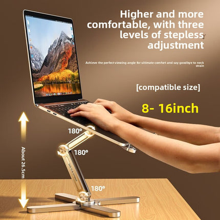 360 Degree Rotatable Aluminum Laptop Stand with Cooling Base