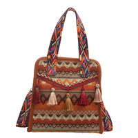 Bags Women's Crossbody Ethnic Scenic Area Woven Bucket