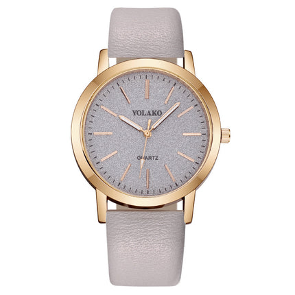 Ladies Quartz Watch Leather Strap