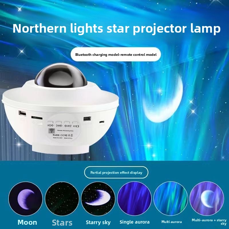 360 Rotating Northern Lights Star Projector
