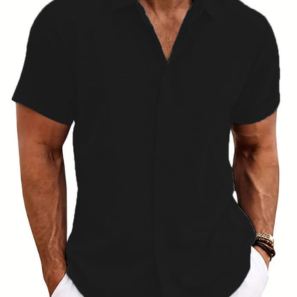 Mens 3D Printed Lapel Shirt