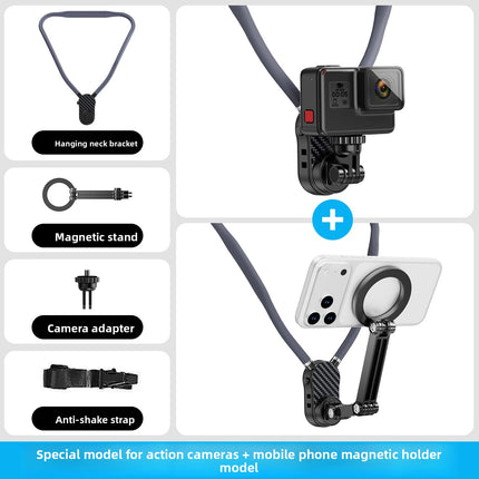 Neck Mount Magnetic Holder for Action Camera and Phone