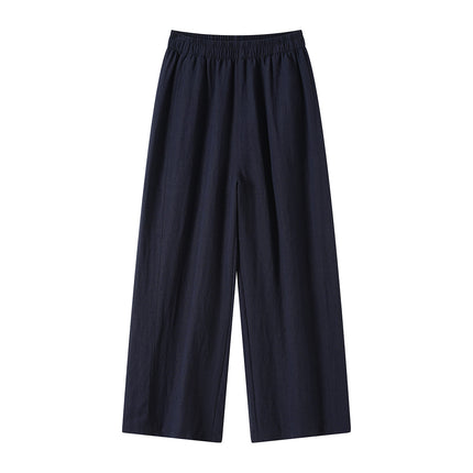 Womens Tencel Linen Wide Leg Casual Pants