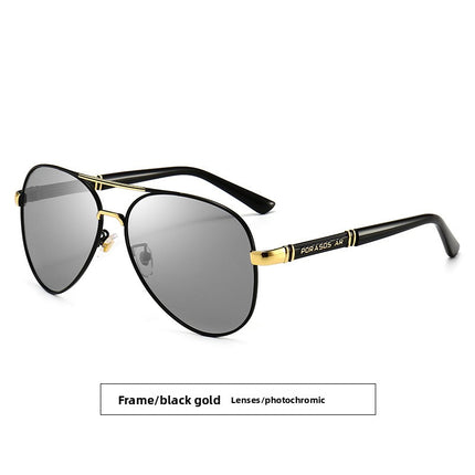 Metal Polarized Sunglasses Retro Large Frame Driving Glasses