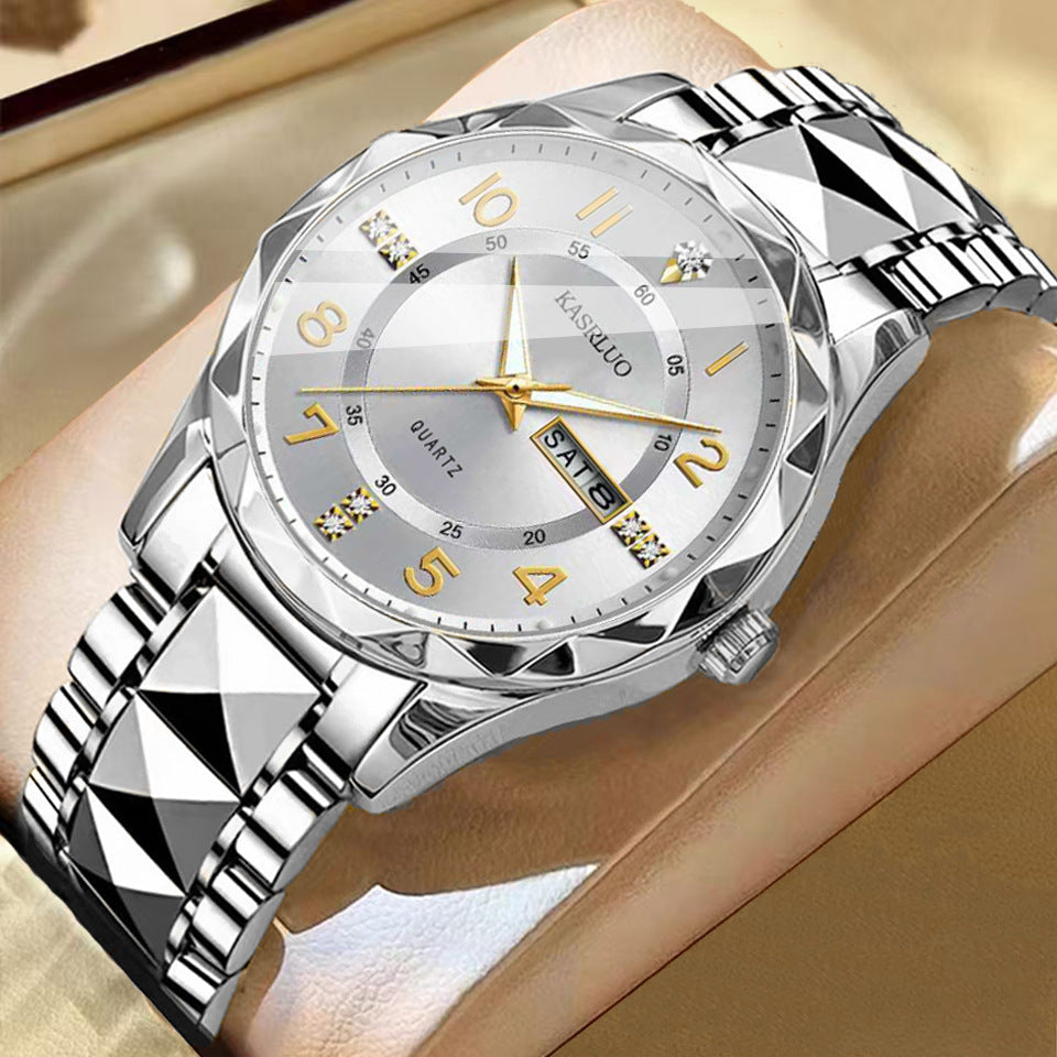 Men's Calendar Luminous Waterproof Quartz Watch