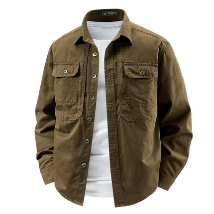 Mens Long Sleeve Cotton Work Shirt