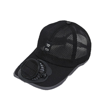 Solar Powered Cooling Hat with Adjustable Fan