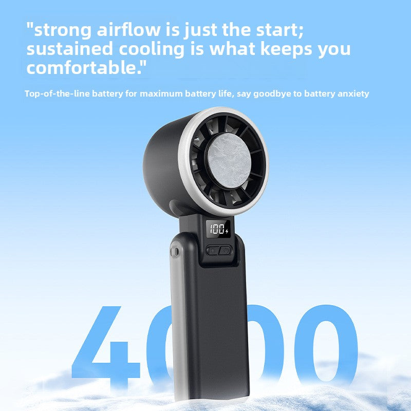USB Rechargeable Neck Fan with Digital Display
