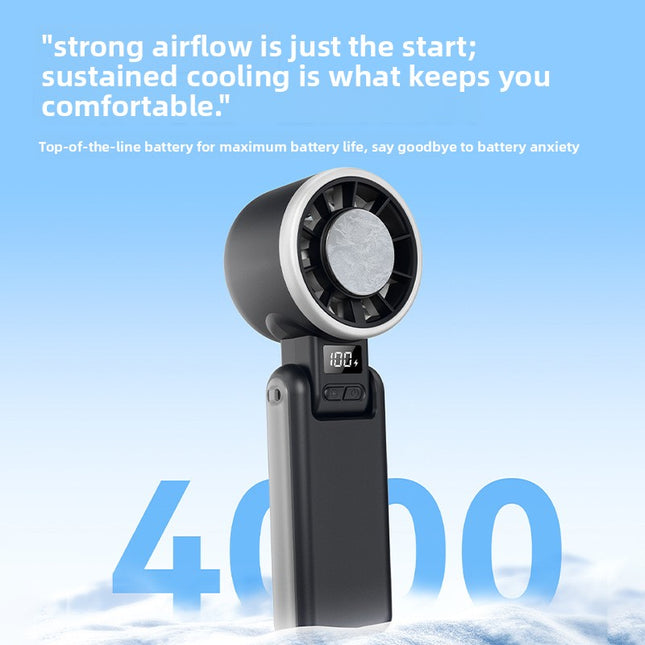 USB Rechargeable Neck Fan with Digital Display