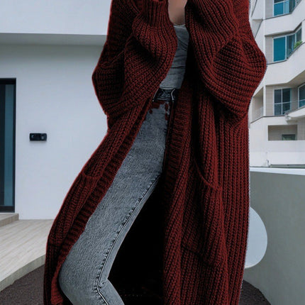 Versatile long-sleeve knitted cardigan