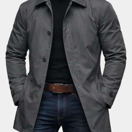 European and American Men's Jackets, High-End Casual Outerwear, Retro Waterproof Long-Sleeved Cardigans, Windbreakers, Foreign Trade Cross-Border Men's Clothing