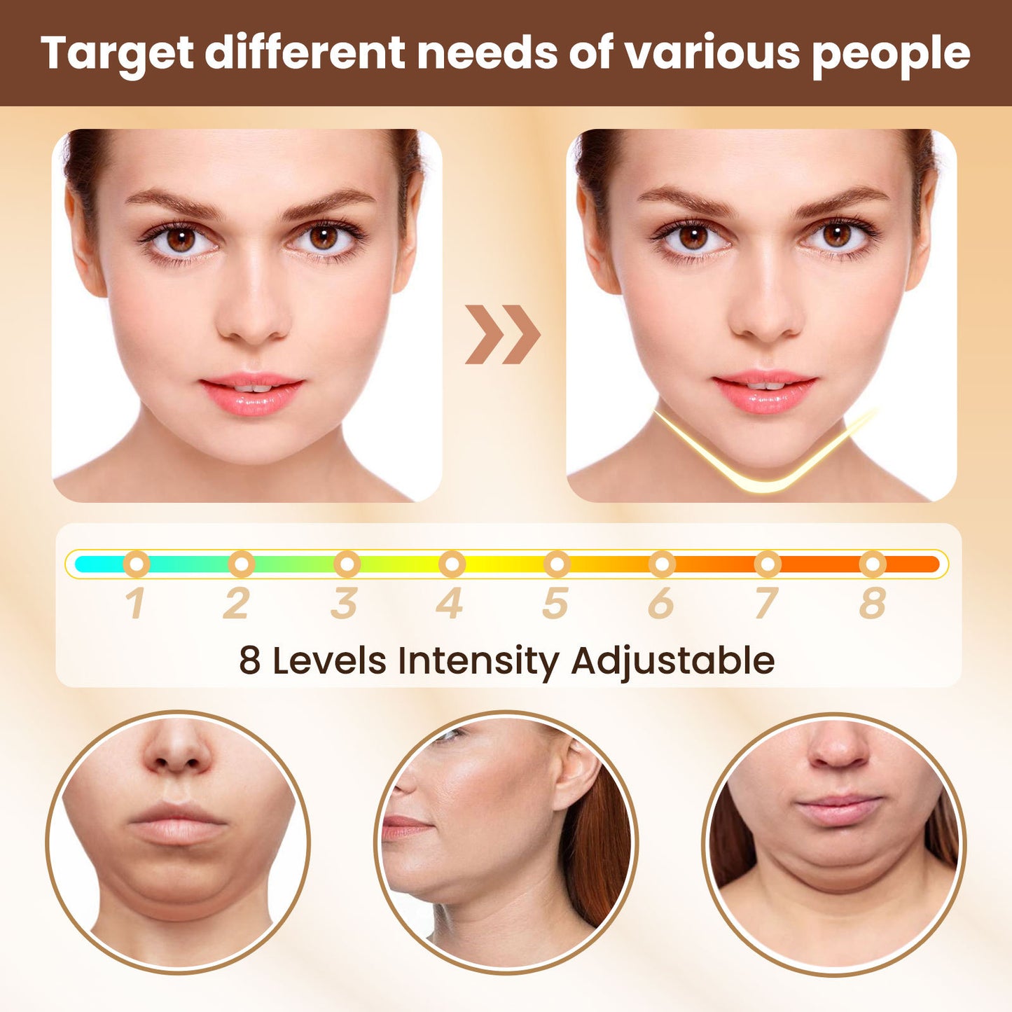 Microcurrent Color Light Facial Massager