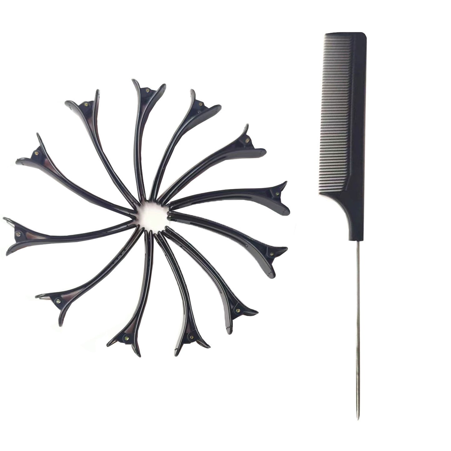 13-piece comb and clip set
