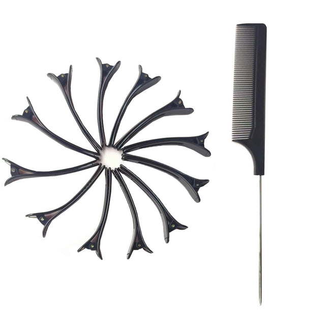 13-piece comb and clip set
