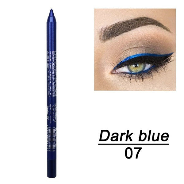 14-Color Waterproof Eyeliner Gel Pen with Pearl Finish
