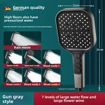 Pressurized Shower Head Set with 7 Spray Modes