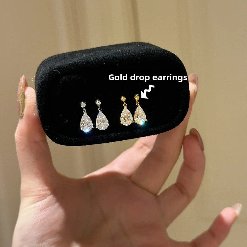 Water Drop Zircon Earrings