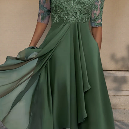 Elegant Chiffon Lace Evening Dress