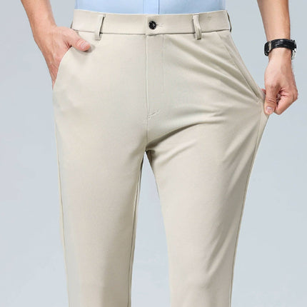 Mens Business Casual Straight Leg Trousers