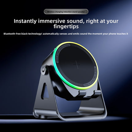 Multifunctional Wireless Bluetooth Speaker with Phone Holder and RGB Light