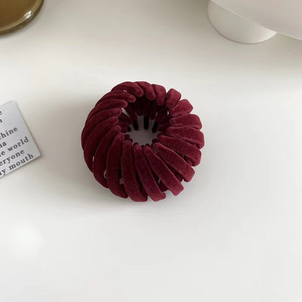 Flocking Hair Claw Clip for Women Half-Up Hairstyle