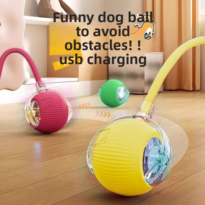 Automatic Interactive Dog Toy Ball with Obstacle Avoidance