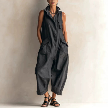 Sleeveless Wide Leg Jumpsuit