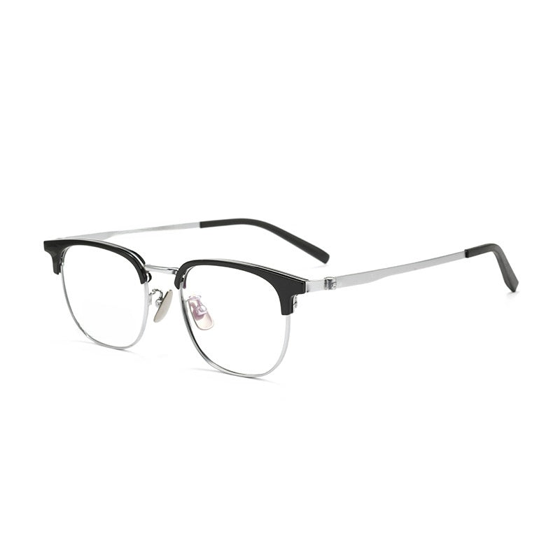 Pure Titanium Half-Frame Glasses