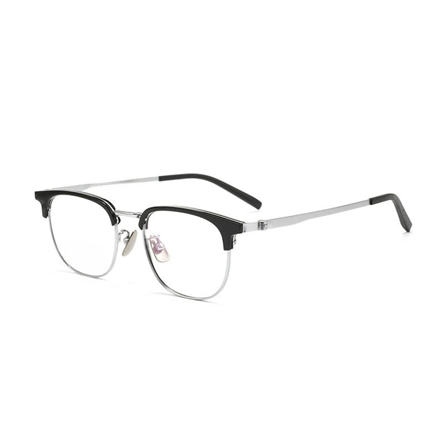 Pure Titanium Half-Frame Glasses