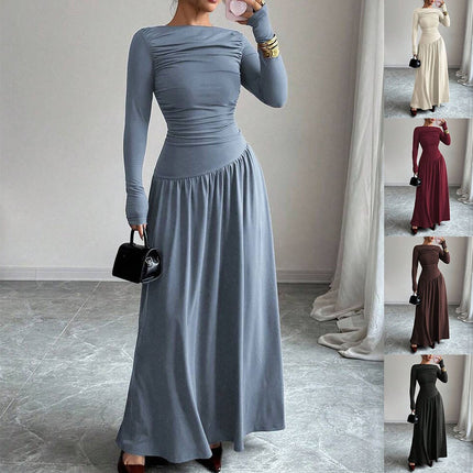 Elegant One-Shoulder Ruffled Dress