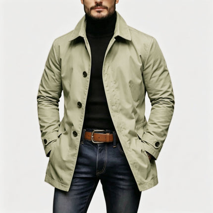 European and American Men's Jackets, High-End Casual Outerwear, Retro Waterproof Long-Sleeved Cardigans, Windbreakers, Foreign Trade Cross-Border Men's Clothing