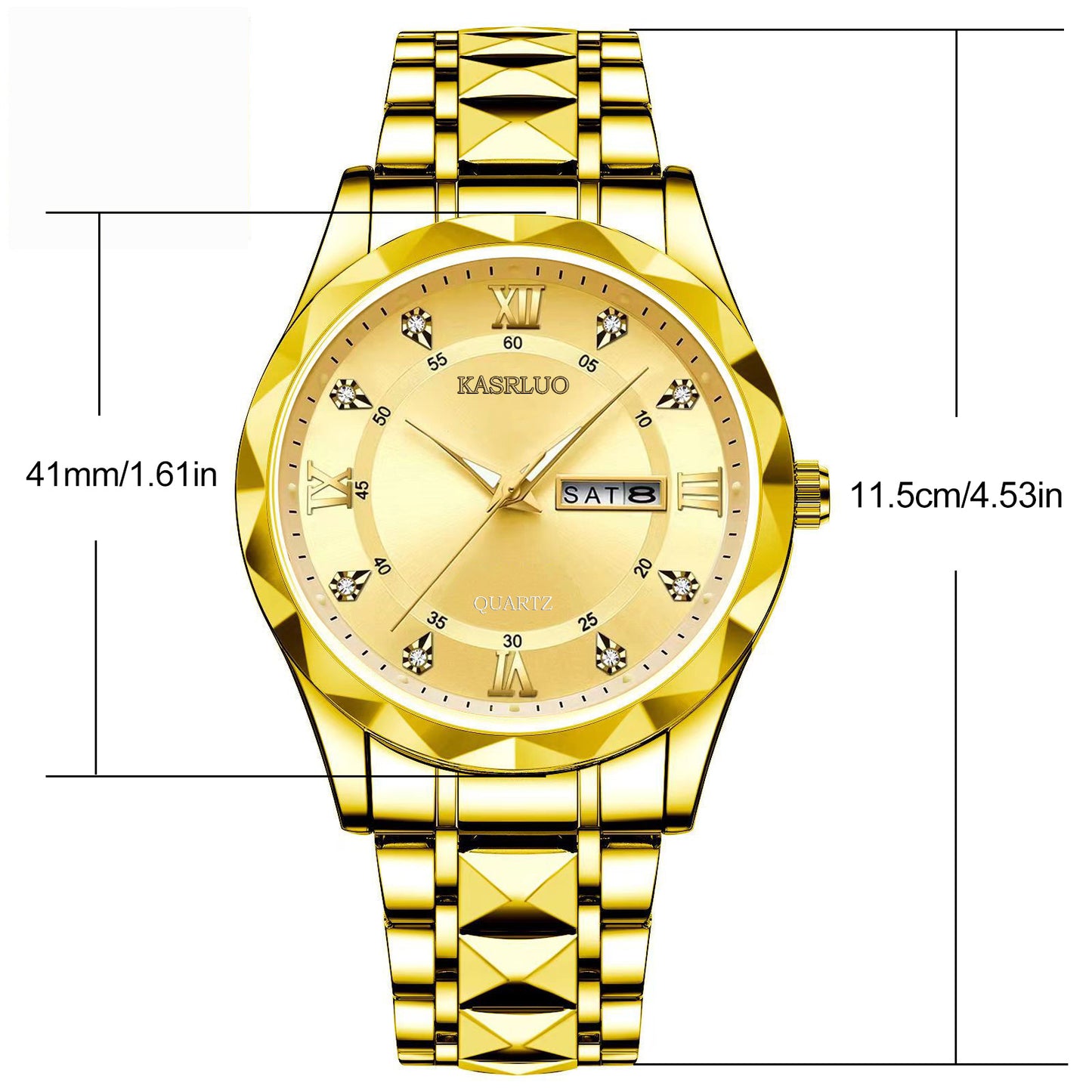 Mens Calendar Luminous Waterproof Quartz Watch
