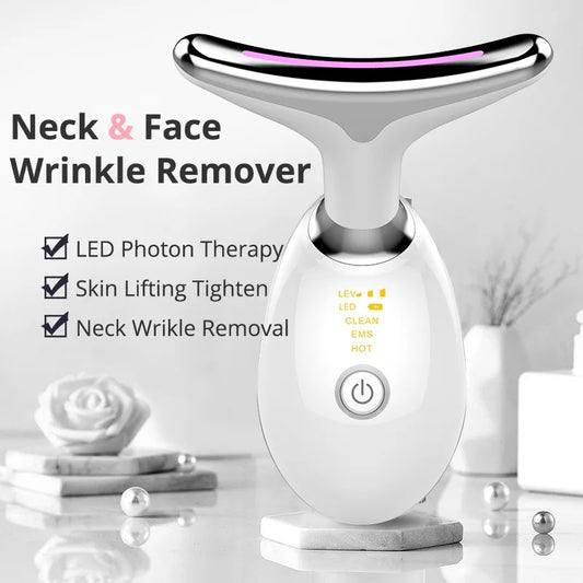 Neck Beauty Instrument with Vibration and Photon Therapy