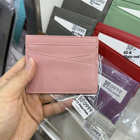 Leather Oil Edge Oblique Thin Bank Card Holder Soft Cowhide Document Package