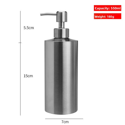 Stainless Steel Manual Soap Dispenser Bottle