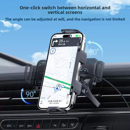 Dual Motor Wireless Car Phone Holder with 360 Rotation