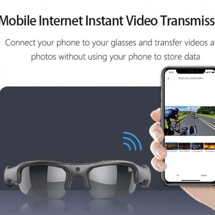 HD Wireless Sports Recording Glasses with APP Control