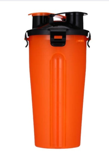 موزع مياه للحيوانات الأليفة 2 في 1، وعاء سيليكون محمول للسفر لشرب الكلاب والقطط