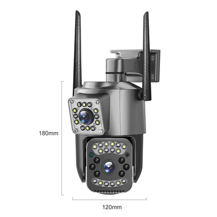 Dual Lens Home Security Camera with Voice Intercom