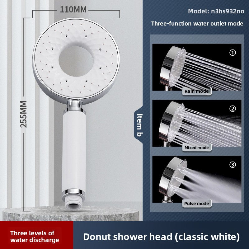 Donut Handheld Pressurized Shower Head Set