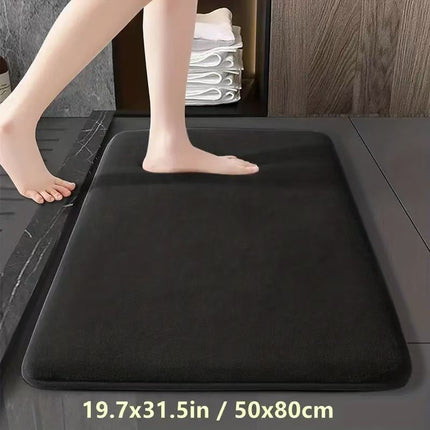 Coral Velvet Bathroom Floor Mat