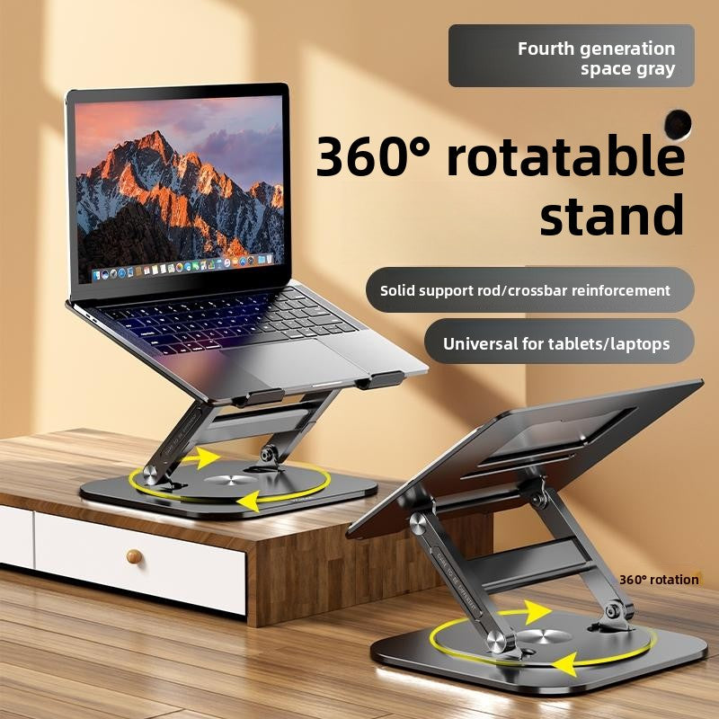 360 Degree Rotatable Aluminum Laptop Stand with Cooling Base