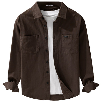 Long-sleeved men's casual cotton shirt
