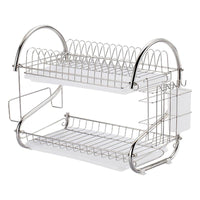 Dish Rack Drain Rack Kitchen Double Bamboo Ventilation Rack