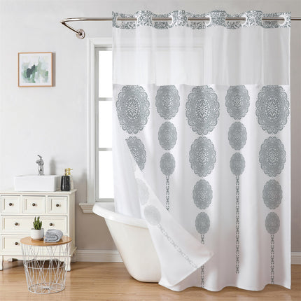 Digital Print Leaf Shower Curtain