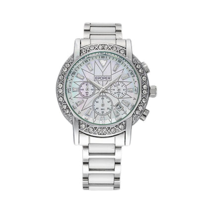 Women's Diamond Accent Mother-of-Pearl Dial Quartz Watch