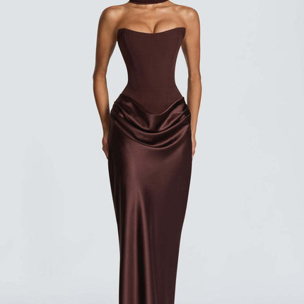 Satin Bodycon Long Dress