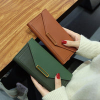 A Multi-functional Buckle Retro Thin Coin Purse From Japan And South Korea