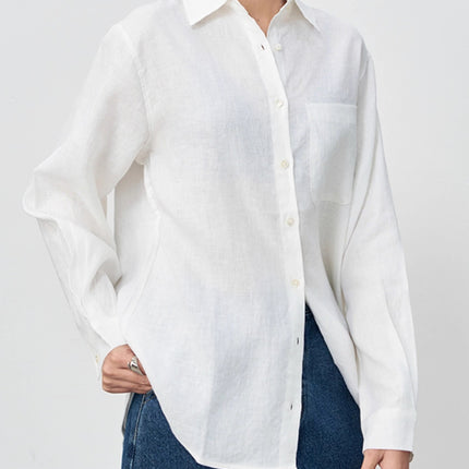 Women's Linen Shirt Long Sleeve Relaxed Fit
