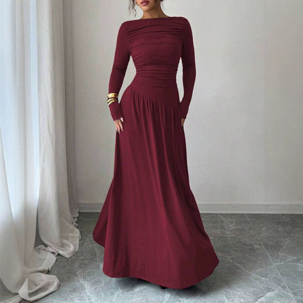 Elegant One-Shoulder Ruffled Dress